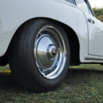 One of the 356's design features, the captivating wheel arch "rear
