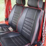 Vinyl leather seats with good weather resistance.