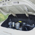 Engine lid opening image. Rain gutters are present under the twin engine lid grills.
