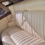 Rear seat in Connolly leather, hand-worked and recreated several years ago.
