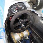 Personal's buckskin F1 steering wheel is detachable.